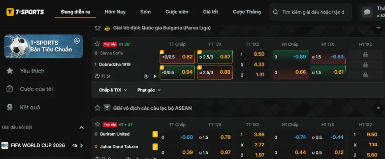 Trải Nghiệm Thể Thao T-Sports Tại Bin88 Với Tốc Độ Phản Hồi Siêu Nhanh