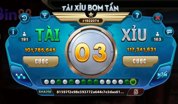 Chinh Phục Sảnh Tài Xỉu Bom Tấn Tại Bin88 Với Phần Thưởng Lớn